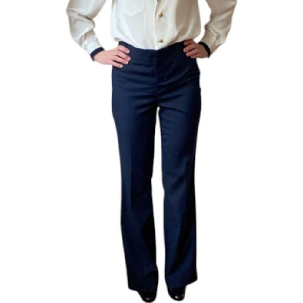 Le Chateau vintage navy flare leg pants size 4
